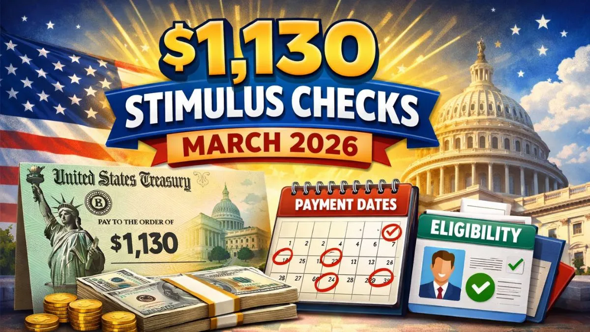 $1,130 Stimulus Checks March 2026 — Payment Dates, Eligibility & Updates