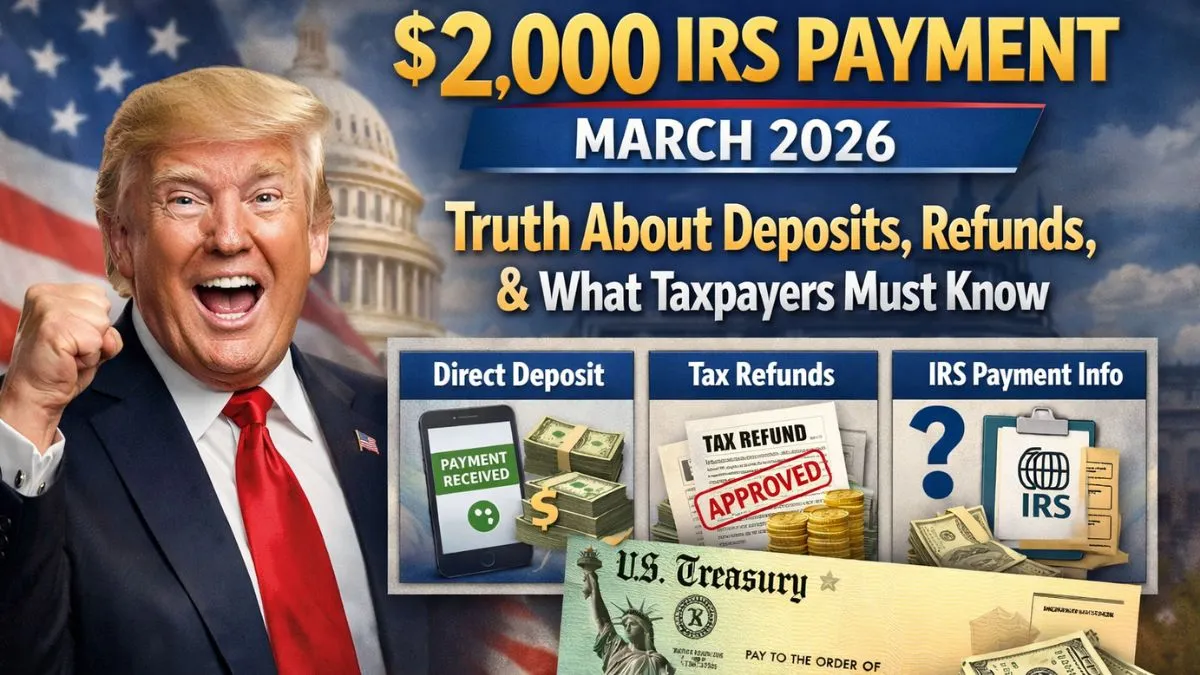 $2,000 IRS Payment March 2026: Truth About Deposits, Refunds, and What Taxpayers Must Know