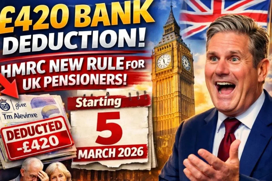 £420 Bank Deduction: HMRC New Rule for UK Pensioners Starting 5 March 2026