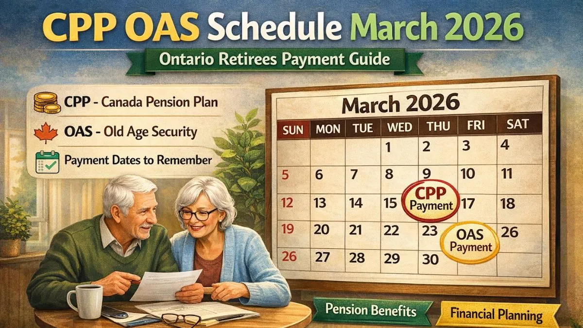 CPP OAS Schedule March 2026: Ontario Retirees Payment Guide