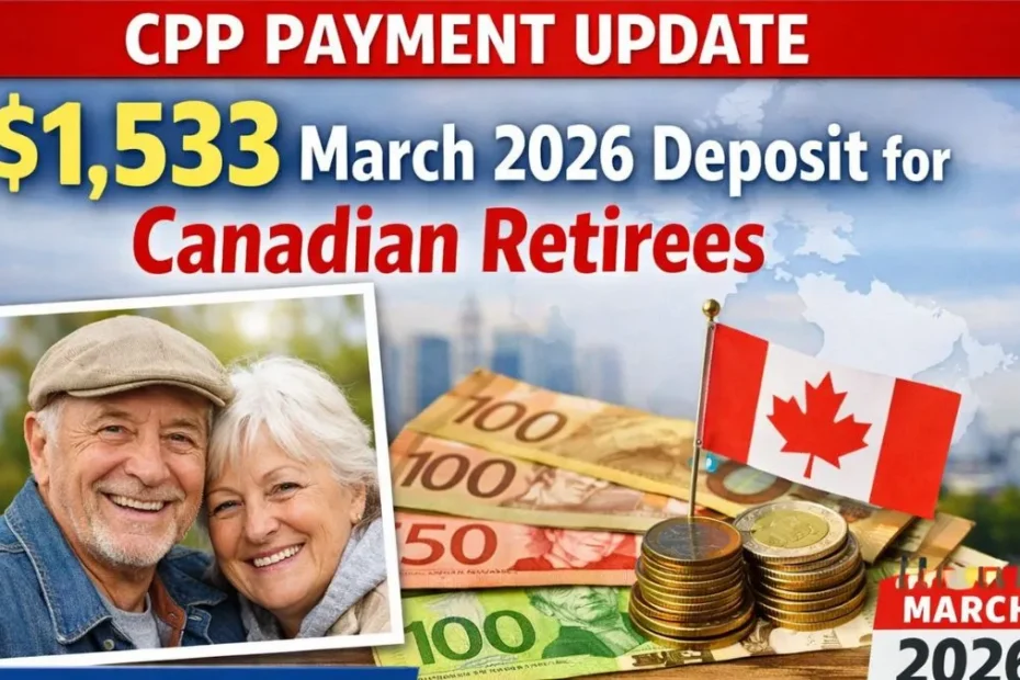 CPP Payment Update: $1,533 March 2026 Deposit for Canadian Retirees