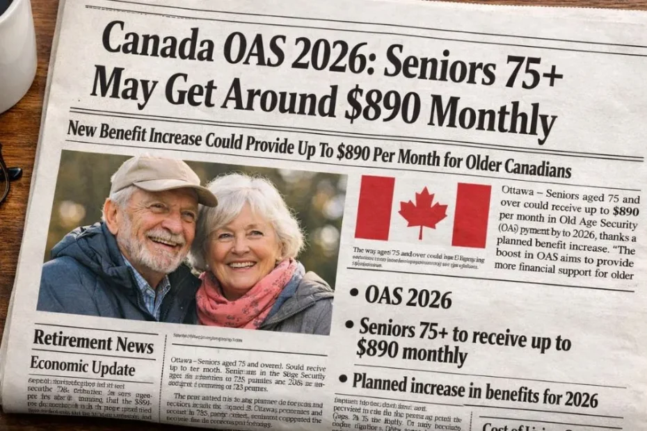 Canada OAS 2026: Seniors 75+ May Get Around $890 Monthly