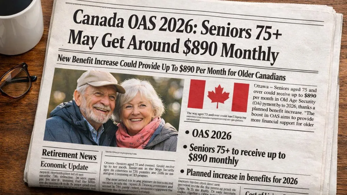 Canada OAS 2026: Seniors 75+ May Get Around $890 Monthly