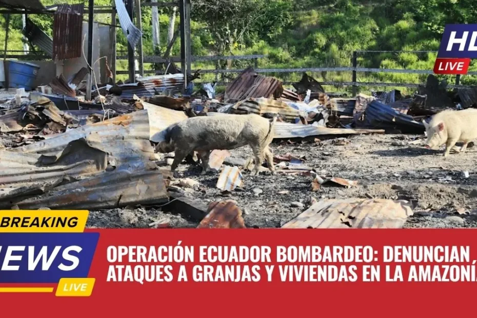Operación Ecuador Bombardeo: Denuncian ataques a granjas y viviendas en la Amazonía