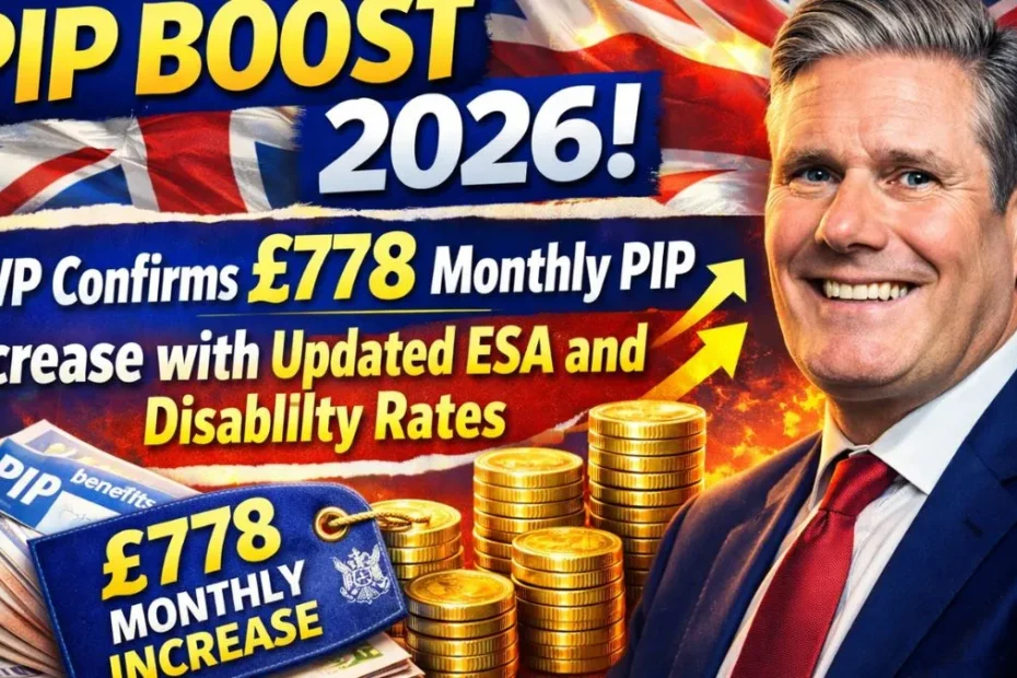 PIP Boost 2026: DWP Confirms £778 Monthly PIP Increase with Updated ESA and Disability Rates