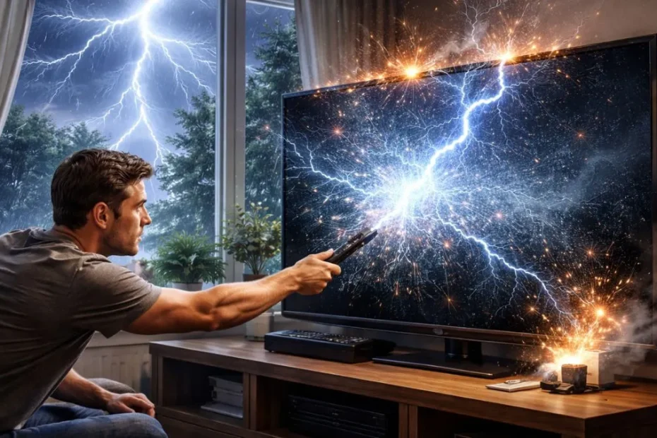 Stormskydd för TV: Varför du alltid bör koppla ur din TV under åskväder