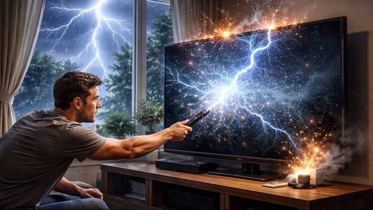 Stormskydd för TV: Varför du alltid bör koppla ur din TV under åskväder