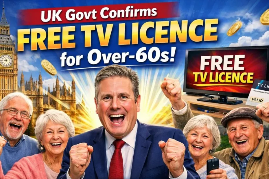 UK Govt Confirms Free TV Licence for Over-60s – April 2026 Rules Explained